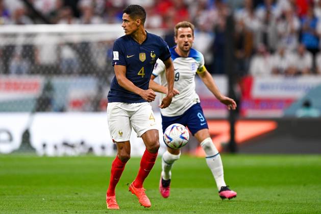2022-12-10 Netherlands v Argentina - Quarter Final - FIFA World Cup, WM, Weltmeisterschaft, Fussball Qatar 2022 LUSAIL CITY, QATAR - DECEMBER 10: Raphael Varane of France and Harry Kane of England during the Quarter Final - FIFA World Cup Qatar 2022 match between Netherlands and Argentina at the Lusail Stadium on December 10, 2022 in Lusail City, Qatar (Photo by Pablo Morano BSR Agency) Lusail City Qatar Content not available for redistribution in The Netherlands directly or indirectly through any third parties. Copyright: xBSRxAgencyx
