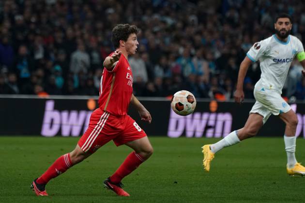 Joao Neves (SL Benfica) FOOTBALL : Olympique de Marseille vs SL Benfica - Ligue Europa - Quart de finale retour - Marseille - 18 04 2024 NorbertScanella Panoramic