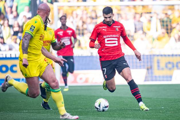 Martin Terrier (Stade Rennais) FOOTBALL : FC Nantes x Stade Rennais - Ligue 1 - Journà e 30 - 20 04 2024 BaptisteAutissier Panoramic