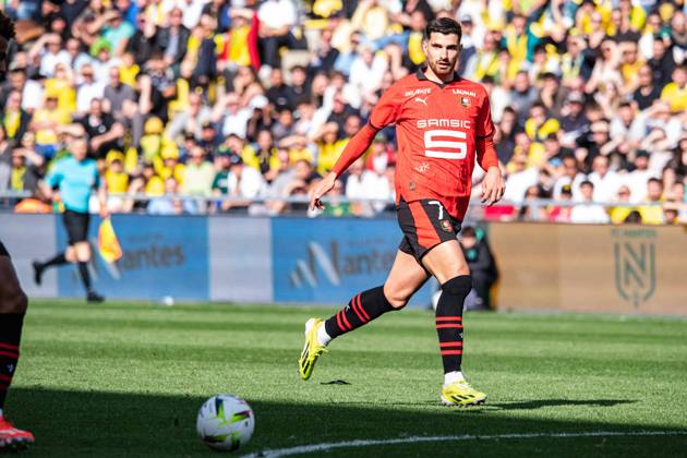 Martin Terrier (Stade Rennais) FOOTBALL : FC Nantes x Stade Rennais - Ligue 1 - JournÃ e 30 - 20 04 2024 BaptisteAutissier Panoramic