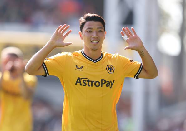 Crystal Palace v Wolverhampton Wanderers - Premier League - Selhurst Park September 3, 2023, London: London, England, 3rd September 2023. Hwang Hee-Chan of Wolverhampton Wanderers celebrates after scoring to make it 1-1 during the Premier League match at Selhurst Park, London. London EDITORIAL USE ONLY Copyright: xx ZUMA-20230903_faf_si1_098.jpg PaulxTerryx csmphotothree148827