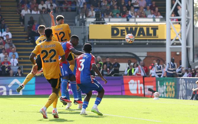 Crystal Palace v Wolverhampton Wanderers - Premier League - Selhurst Park September 3, 2023, London: London, England, 3rd September 2023. Matheus Cunha of Wolverhampton Wanderers scores to make it 3-2 during the Premier League match at Selhurst Park, London. London EDITORIAL USE ONLY Copyright: xx ZUMA-20230903_faf_si1_102.jpg PaulxTerryx csmphotothree148837