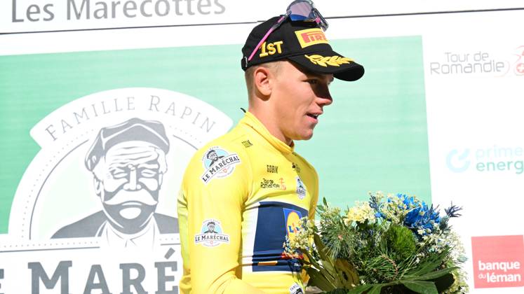 25-04-2024 Tour De Romandie; Tappa 02 Fribourg - Les Marecottes; 2024, Lidl - Trek; Nys, Thibau; Les Marecottes;