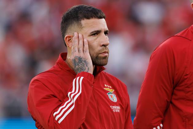 Nicolas Otamendi during UEFA Europa League game between SL Benfica and Olympique de Marseille at Estadio Da Luz, Lisbon, Portugal. (Maciej Rogowski) Lisbon Estadio Da Luz Portugal Copyright: xMaciejxRogowskix benficaomuel-044