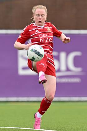 RSC ANDERLECHT VS STANDARD Amber Barrett (9) of Standard pictured during a female soccer game between RSC Anderlecht and Standard Femina de Liege on the 6 th matchday of the play offs in the 2023 - 2024 season of the Belgian Lotto Womens Super League , on Saturday 27 April 2024 in Anderlecht , Belgium . PHOTO SPORTPIX David Catry Anderlecht Lotto Park Brussel Belgium Copyright: xSportpix.bex xDavidxCatryxDavidxCatryx