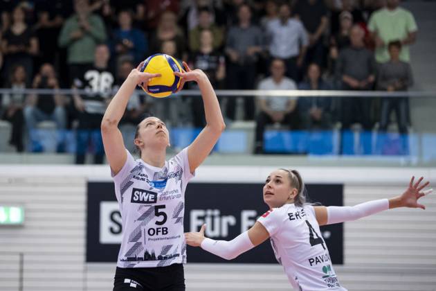 Volleyball, Women, 2nd BL Pro, Schwarz-Weiss Erfurt - Stralsunder Wildcats