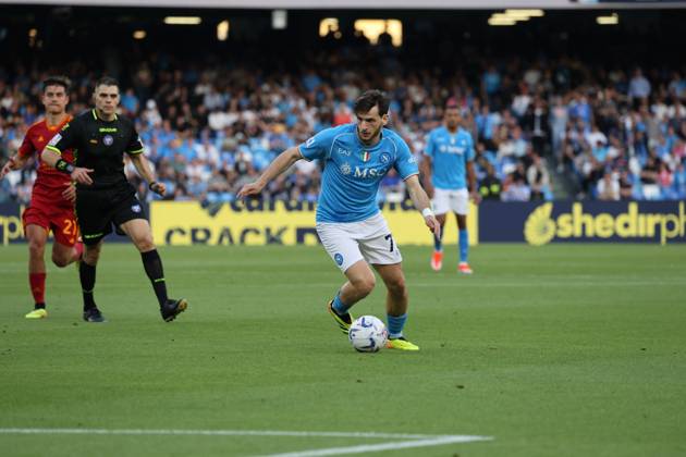 Serie A championship football match - 2023 24 Napoli vs Roma 04 28 2024 Naples, Diego Armando Maradona Stadium, football match valid for the 2023 24 Serie A championship between SSC Napoli vs AC Roma In the picture: Khvicha Kvaratskhelia of SSC Napoli NAPOLI stadio Diego Armando Maradona CAMPANIA ITALIA Copyright: xFABIOxSASSOxFabioxSassox 2L8A4013