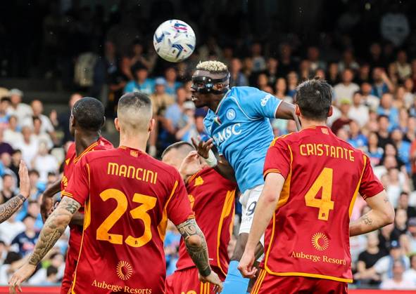 Serie A championship football match - 2023 24 Napoli vs Roma 04 28 2024 Naples, Diego Armando Maradona Stadium, football match valid for the 2023 24 Serie A championship between SSC Napoli vs AC Roma In the picture: Victor Osimhen of SSC Napoli NAPOLI stadio Diego Armando Maradona CAMPANIA ITALIA Copyright: xFABIOxSASSOxFabioxSassox 2L8A4025-2