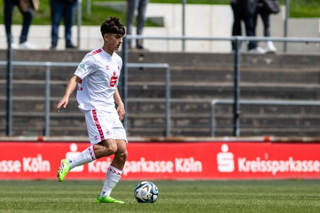 A Junioren Bundesliga West 1 FC Koeln U19 SC Paderborn 07 U19, 05 05 2024 Kristiyan Irmiev 1 FC Köln U19, 11 A Junioren Bundesliga West 1 FC Koeln U19 SC Paderborn 07 U19, Franz Kremer Stadion, 05 05 2024 Copyright: xBEAUTIFULxSPORTS Buriakovx
