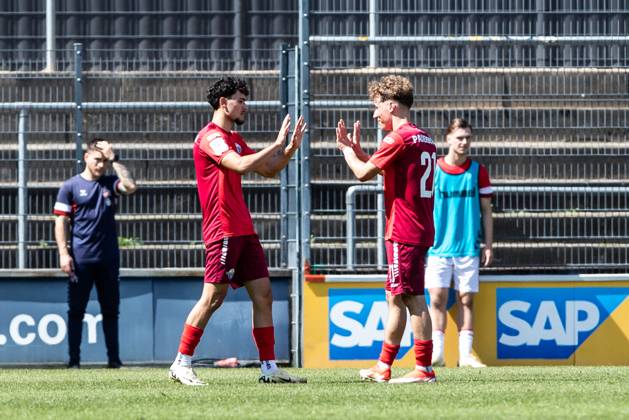A Junioren Bundesliga West 1 FC Koeln U19 SC Paderborn 07 U19, 05 05 2024 SC Paderborn 07 U19 in jubilation A Junioren Bundesliga West 1 FC Koeln U19 SC Paderborn 07 U19, Franz Kremer Stadion, 05 05 2024 Copyright: xBEAUTIFULxSPORTS Buriakovx