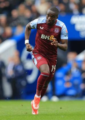 Brighton and Hove, England, 5th May 2024. Moussa Diaby of Aston Villa during the Premier League match at the AMEX Stadium, Brighton and Hove. Picture credit should read: Paul Terry Sportimage EDITORIAL USE ONLY. No use with unauthorised audio, video, data, fixture lists, club league logos or live services. Online in-match use limited to 120 images, no video emulation. No use in betting, games or single club league player publications. SPI-3134-0048
