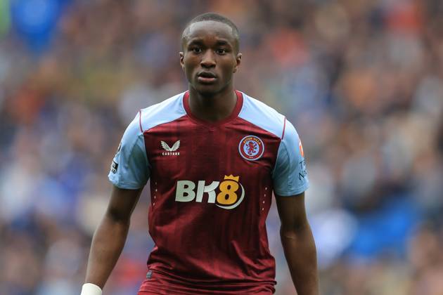 Brighton and Hove, England, 5th May 2024. Moussa Diaby of Aston Villa during the Premier League match at the AMEX Stadium, Brighton and Hove. Picture credit should read: Paul Terry Sportimage EDITORIAL USE ONLY. No use with unauthorised audio, video, data, fixture lists, club league logos or live services. Online in-match use limited to 120 images, no video emulation. No use in betting, games or single club league player publications. SPI-3134-0118