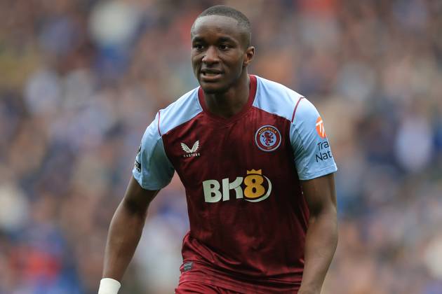 Brighton and Hove, England, 5th May 2024. Moussa Diaby of Aston Villa during the Premier League match at the AMEX Stadium, Brighton and Hove. Picture credit should read: Paul Terry Sportimage EDITORIAL USE ONLY. No use with unauthorised audio, video, data, fixture lists, club league logos or live services. Online in-match use limited to 120 images, no video emulation. No use in betting, games or single club league player publications. SPI-3134-0119