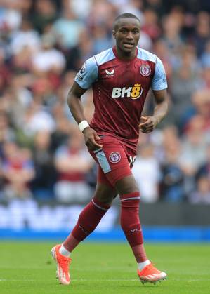 Brighton and Hove, England, 5th May 2024. Moussa Diaby of Aston Villa during the Premier League match at the AMEX Stadium, Brighton and Hove. Picture credit should read: Paul Terry Sportimage EDITORIAL USE ONLY. No use with unauthorised audio, video, data, fixture lists, club league logos or live services. Online in-match use limited to 120 images, no video emulation. No use in betting, games or single club league player publications. SPI-3134-0132