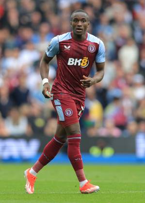 Brighton and Hove, England, 5th May 2024. Moussa Diaby of Aston Villa during the Premier League match at the AMEX Stadium, Brighton and Hove. Picture credit should read: Paul Terry Sportimage EDITORIAL USE ONLY. No use with unauthorised audio, video, data, fixture lists, club league logos or live services. Online in-match use limited to 120 images, no video emulation. No use in betting, games or single club league player publications. SPI-3134-0131