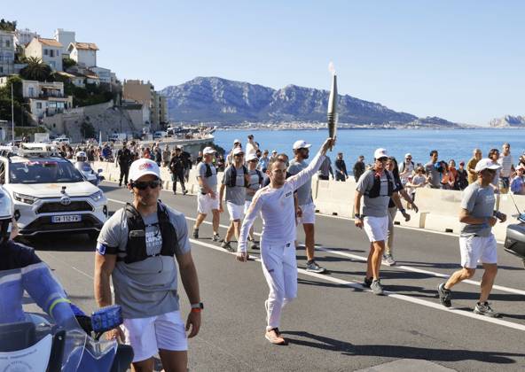 Paris 2024, Olympics, torch relay in Marseille