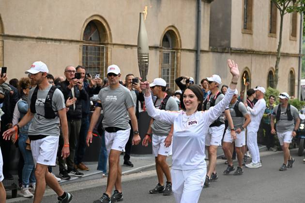 Paris 2024, Olympics, torch relay in Millau