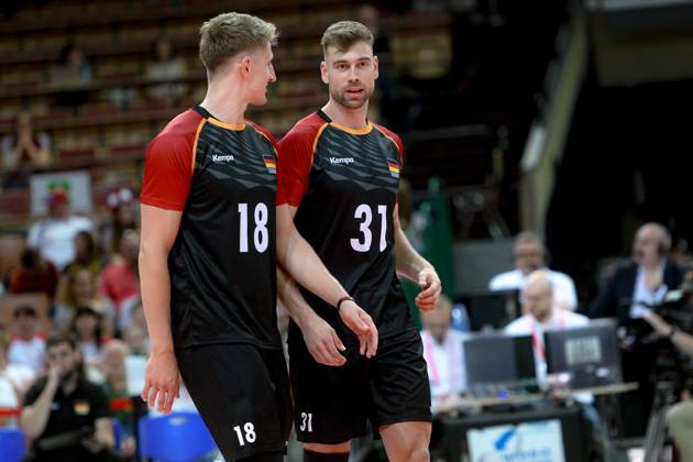 KATOWICE 15.05.2024 MECZ TOWARZYSKI SIATKOWKA: POLSKA - NIEMCY --- INTERNATIONAL VOLLEYBALL FRIENDLY MATCH: POLAND - GERMANY N Z FLORIAN KRAGE YAN BOHME FOT. PAWEL PIOTROWSKI 400mm.pl NEWSPIX.PL --- Newspix.pl POLAND OUT!  20240515PAP021