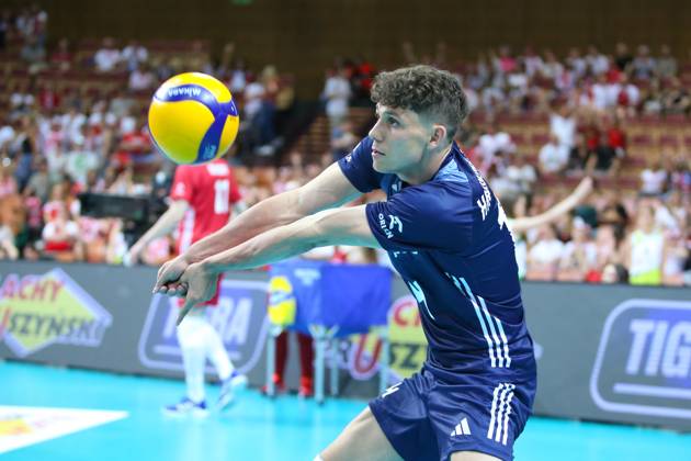 KATOWICE 15.05.2024 MECZ TOWARZYSKI REPREZENTACJI SIATKARZY: POLSKA - NIEMCY --- MENS VOLLEYBALL FRIENDLY MATCH POLAND - GERMANY IN KATOWICE KUBA HAWRYLUK FOT. ANNA KLEPACZKO FOTOPYK NEWSPIX.PL --- Newspix.pl POLAND OUT!  240515LUM110