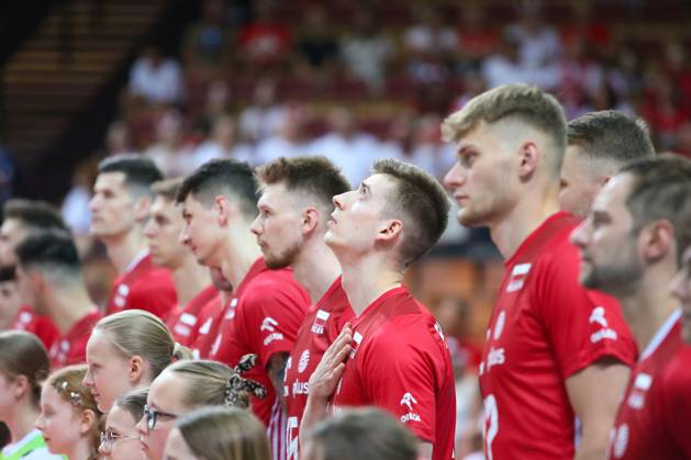 KATOWICE 15.05.2024 MECZ TOWARZYSKI REPREZENTACJI SIATKARZY: POLSKA - NIEMCY --- MENS VOLLEYBALL FRIENDLY MATCH POLAND - GERMANY IN KATOWICE KAMIL SEMENIUK FOT. ANNA KLEPACZKO FOTOPYK NEWSPIX.PL --- Newspix.pl POLAND OUT!  240515LUM116