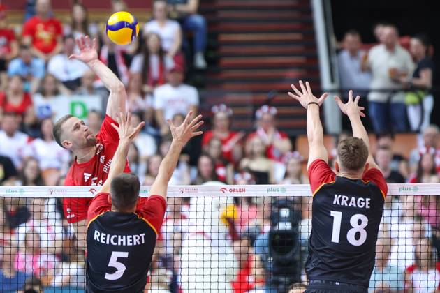 KATOWICE 15.05.2024 MECZ TOWARZYSKI REPREZENTACJI SIATKARZY: POLSKA - NIEMCY --- MENS VOLLEYBALL FRIENDLY MATCH POLAND - GERMANY IN KATOWICE BARTLOMIEJ BOLADZ FOT. ANNA KLEPACZKO FOTOPYK NEWSPIX.PL --- Newspix.pl POLAND OUT!  240515LUM138