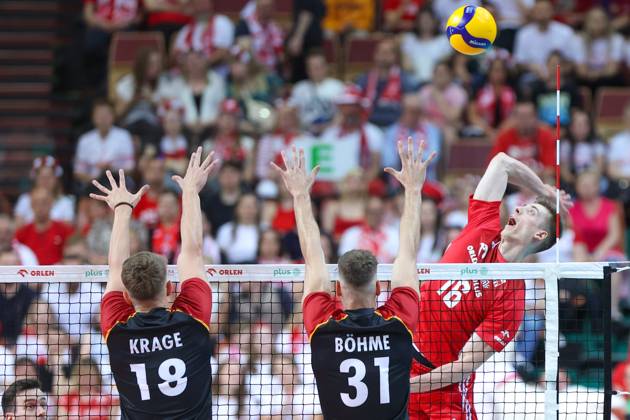 KATOWICE 15.05.2024 MECZ TOWARZYSKI REPREZENTACJI SIATKARZY: POLSKA - NIEMCY --- MENS VOLLEYBALL FRIENDLY MATCH POLAND - GERMANY IN KATOWICE KAMIL SEMENIUK FOT. ANNA KLEPACZKO FOTOPYK NEWSPIX.PL --- Newspix.pl POLAND OUT!  240515LUM139