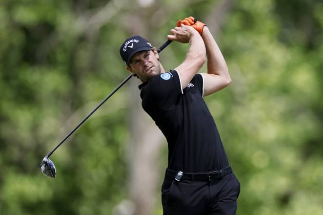 LOUISVILLE, KY - MAY 18: Thomas Detry (BEL) hits a drive at the fifth hole during the third round of the 2024 PGA, Golf Herren Championship at Valhalla Golf Club on May 18, 2024 in Louisville, Kentucky. (Photo by Joe Robbins Icon Sportswire) GOLF: MAY 18 PGA Championship EDITORIAL USE ONLY Icon573240518009