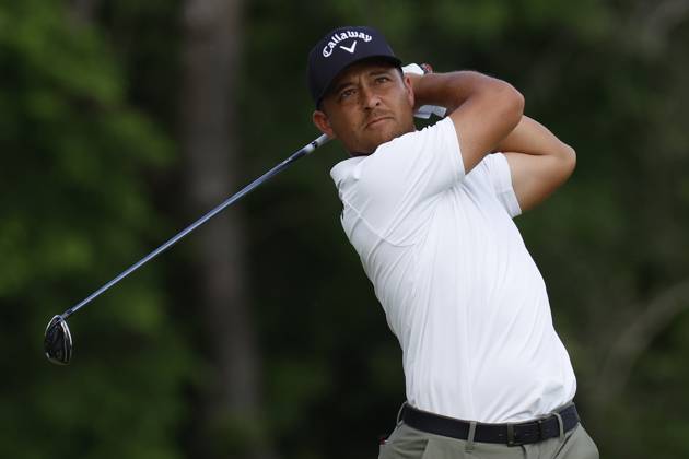 LOUISVILLE, KY - MAY 18: Xander Schauffele during the third round of the PGA, Golf Herren Championship, May 18, 2024, at Valhalla Golf Club in Louisville, Kentucky.(Photo by Matthew Maxey Icon Sportswire) GOLF: MAY 18 PGA Championship EDITORIAL USE ONLY Icon240518001