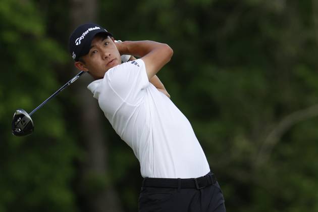 LOUISVILLE, KY - MAY 18: Collin Morikawa during the third round of the PGA, Golf Herren Championship, May 18, 2024, at Valhalla Golf Club in Louisville, Kentucky.(Photo by Matthew Maxey Icon Sportswire) GOLF: MAY 18 PGA Championship EDITORIAL USE ONLY Icon240518031