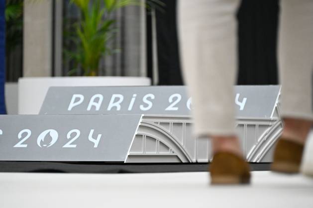 Illustration of podiums during the presentation of podiums Olympic and Paralympic Games at Le Pulse on May 23, 2024 in Saint Denis, France. ( Photo by federico pestellini panoramic ) - PARIS 2024 : Presentation des podiums des Jeux Olympiques et Paralympiques - Saint Denis - 23 05 2024 FedericoPestellini Panoramic 