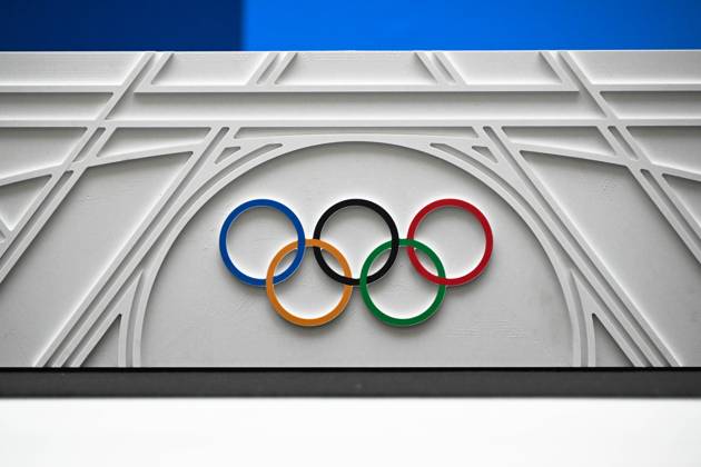Illustration of podiums during the presentation of podiums Olympic and Paralympic Games at Le Pulse on May 23, 2024 in Saint Denis, France. ( Photo by federico pestellini panoramic ) - PARIS 2024 : Presentation des podiums des Jeux Olympiques et Paralympiques - Saint Denis - 23 05 2024 FedericoPestellini Panoramic 