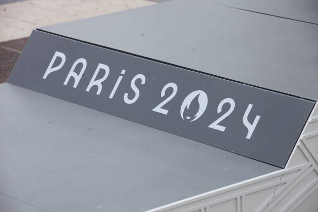 Presentation des Podiums Olymmpiques et Paralympiques Place du Trocadero a Paris JO: Les Podiums Olymmpiques et Paralympiques - 23 05 2024 JonathanRebboah Panoramic 