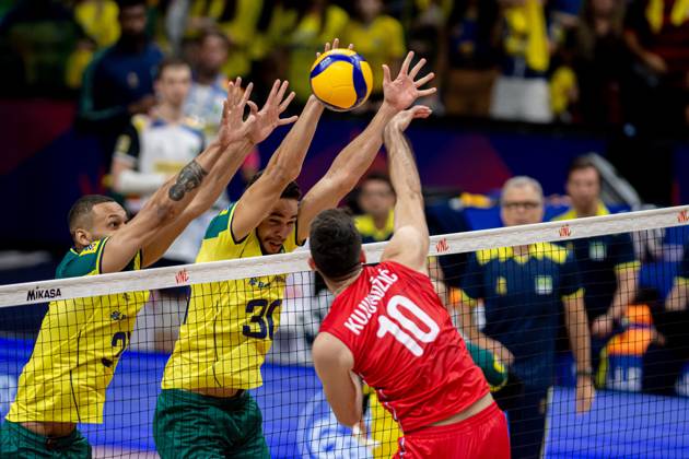 Volleyball, Nations League, Brazil - Serbia