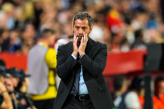 May 26, 2024, Sevilla, Sevilla, SPAIN: Quique Sanchez Flores, head coach of Sevilla FC, gestures during the Spanish league, LaLiga EA Sports, football match played between Sevilla FC and FC Barcelona, Barca at Ramon Sanchez-Pizjuan stadium on May 26, 2024, in Sevilla, Spain. Sevilla SPAIN - ZUMAa181 20240526_zaa_a181_126 Copyright: xJoaquinxCorcherox