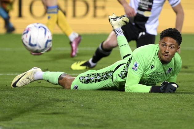 Maduka Okoye of Udinese Calcio during the Serie A football match between Frosinone Calcio and Udinese Calcio at Benito Stirpe stadium in Frosinone (Italy), May 26th, 2024. andreaxstaccioli