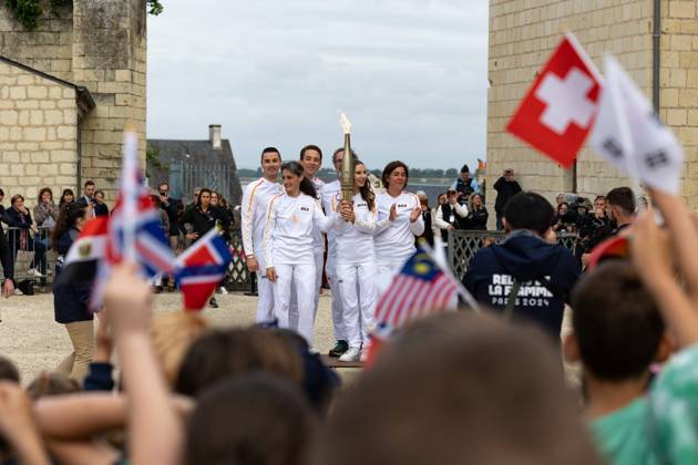 Paris 2024, Olympics, torch relay at Montsoreau Castle