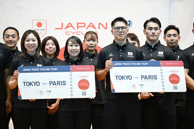 Paris 2024, Olympics, Press conference cycling team Japan in Shizuoka