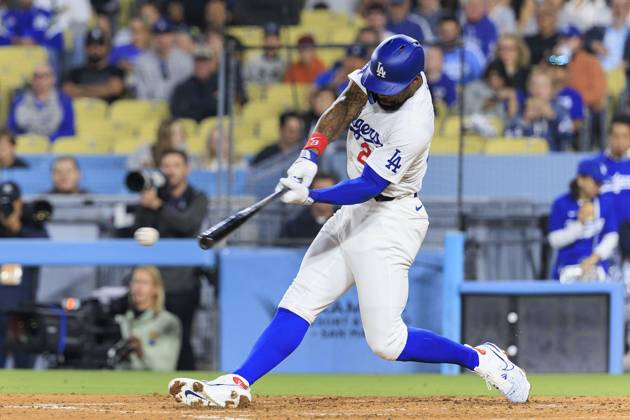 May 31, 2024, Los Angeles, California, USA: Jason Heyward 23 of the Los Angeles Dodgers at bat during their MLB, Baseball Herren, USA regular season game against the Colorado Rockies on Friday May 31, 2024 at Dodger Stadium in Los Angeles, California. Dodgers lose to Rockies, 1-4. JAVIER ROJAS PI Los Angeles USA - ZUMAp124 20240531_zaa_p124_008 Copyright: xJavierxRojasx