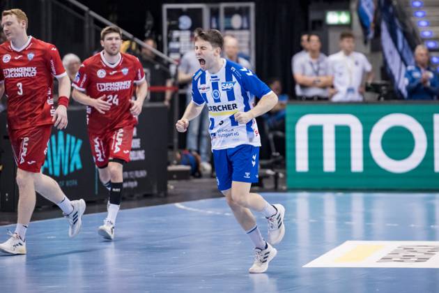 Daniel Fernandez TVB Stuttgart, 6 Jubel, Schrei, Jubelschrei, Freude TVB Stuttgart TBV Lemgo Lippe, Sport, Handball, 2023 2024, Liqui Moly Handball Bundesliga, 02 06 2024, Stuttgart Porsche Arena , DEU GER, TVB Stuttgart TBV Lemgo Lippe, Handball, Bundesliga, Liqui Moly HBL, Spielzeit 2023 2024, 02 06 2024 Stuttgart Copyright: xSandyxDinkelackerx EP_SDR