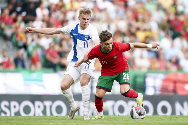 Portugal V Finland - International Friendly, Länderspiel, Nationalmannschaft Oliver Antman of Finland is competing for the ball with Francisco Conceicao of Portugal during the international friendly match between Portugal and Finland at Jose Alvalade Stadium in Lisbon, Portugal, on June 04, 2024. Lisbon Portugal  Copyright: xJosexManuelxAlvarezxReyx originalFilename:alvarezrey-notitle240604_npSZV