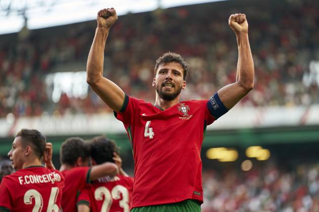 Portugal v Finland - International Friendly, Länderspiel, Nationalmannschaft Ruben Dias of Portugal is celebrating after scoring his team s first goal during the international friendly match between Portugal and Finland at Jose Alvalade Stadium in Lisbon, Portugal, on June 04, 2024. Lisbon Portugal  Copyright: xJosexManuelxAlvarezxReyx originalFilename:alvarezrey-notitle240604_npmEI