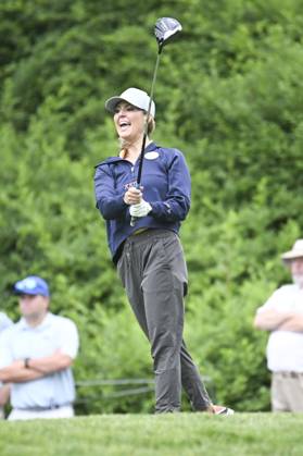 June 5, 2024: Amanda Balionis tees off on the 10th hole during the Golden Bear Pro Am at the Memorial Tournament in Dublin, Ohio. Cal Media Dublin USA - ZUMAc04_ 20240605_zma_c04_036 Copyright: xBrentxClarkx