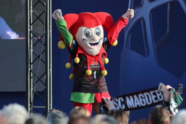 07 06 2024, xtgx, Handball, EHF Champions League, Opening Party v l SCM mascot Till Eulenspiegel Koeln