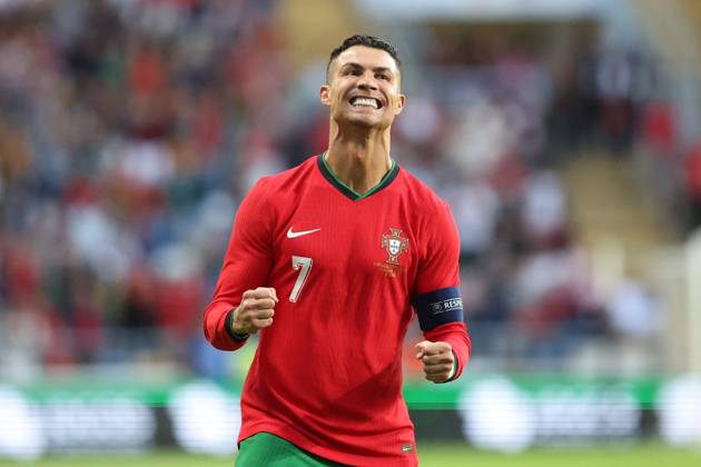 Portugal, Aveiro, 11 06 2024 EURO 2024 Friendly match before the UEFA EURO 2024 in Germany 2024 Portugal Ireland v l , Cristiano Ronaldo Portugal scores the goal for 2 0, Goal celebration, celebrate the goal Copyright: JoaquimxFerreira