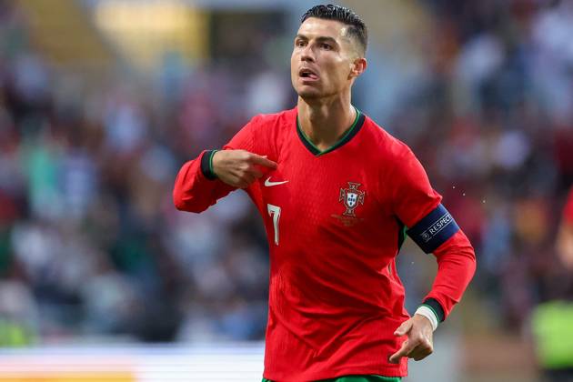 Portugal, Aveiro, 11 06 2024 EURO 2024 Friendly match before the UEFA EURO 2024 in Germany 2024 Portugal Ireland v l , Cristiano Ronaldo Portugal scores the goal for 2 0, Goal celebration, celebrate the goal Copyright: JoaquimxFerreira