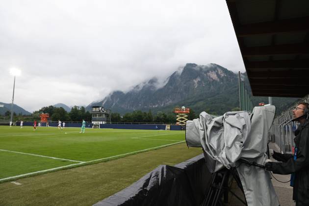 Malta v Greece - International Friendly, Länderspiel, Nationalmannschaft A generic view of the Untersberg-Arena in Grodig, Austria, on June 11, 2024, during the international soccer friendly match between Malta and Greece. Grödig Salzburg Austria Copyright: xDomenicxAquilinax originalFilename:aquilina-maltavgr240611_np4ly