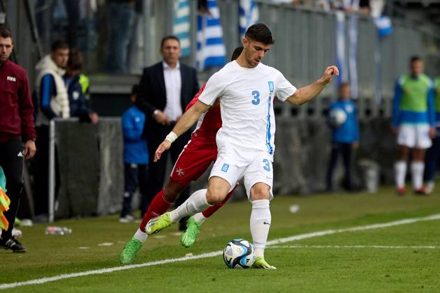 Malta v Greece - International Friendly, Länderspiel, Nationalmannschaft Konstantinos Koulierakis of Greece is playing during the international soccer friendly match between Malta and Greece at the Untersberg-Arena, in Grodig, Austria, on June 11, 2024. Grödig Salzburg Austria Copyright: xDomenicxAquilinax originalFilename:aquilina-maltavgr240611_npgS4