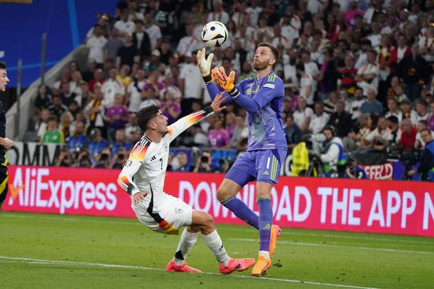 National team, Football, UEFA Euro2024, Euro 2024,Germany Scotland Allianzarena, Munich Kai Havertz, Germany ,Angus Gunn Scotland TW