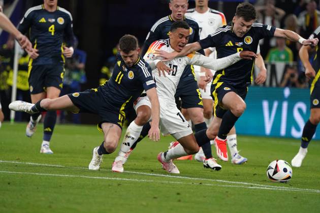National team, Football, UEFA Euro2024, Euro 2024,Germany Scotland Allianzarena, Munich Ryan Christie, Scotland, Jamal Musiala, Germany ,Kieran Tierney, Scotland