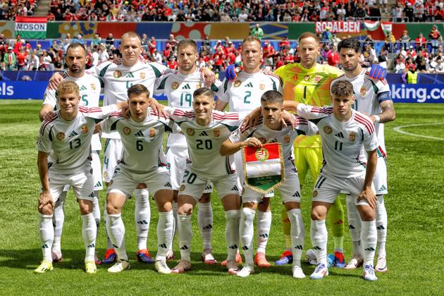 COLOGNE, RheinEnergie Stadium, 15-06-2024 , European Football Championship Euro2024, Group stage match no.2 between Hungary and Switzerland. Team photo Hungary Hungary - Switzerland (Euro2024) x25494483x Copyright: